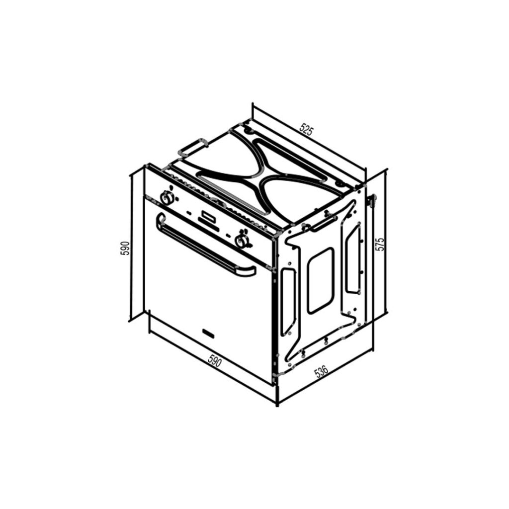 fge50 استیل البرز برقی گازی فر توکار