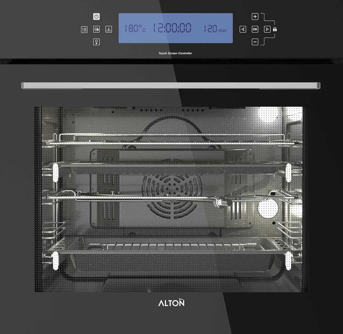 alton v303 electric oven.png فر برقی توکار آلتون مدل V۳۰۳